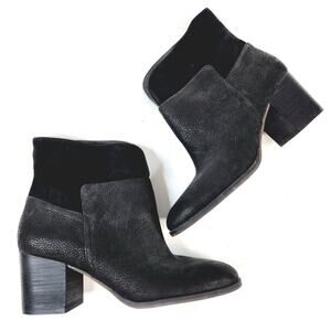Nine West | Dale Genuine Leather Black Chunky Bootie Size 10